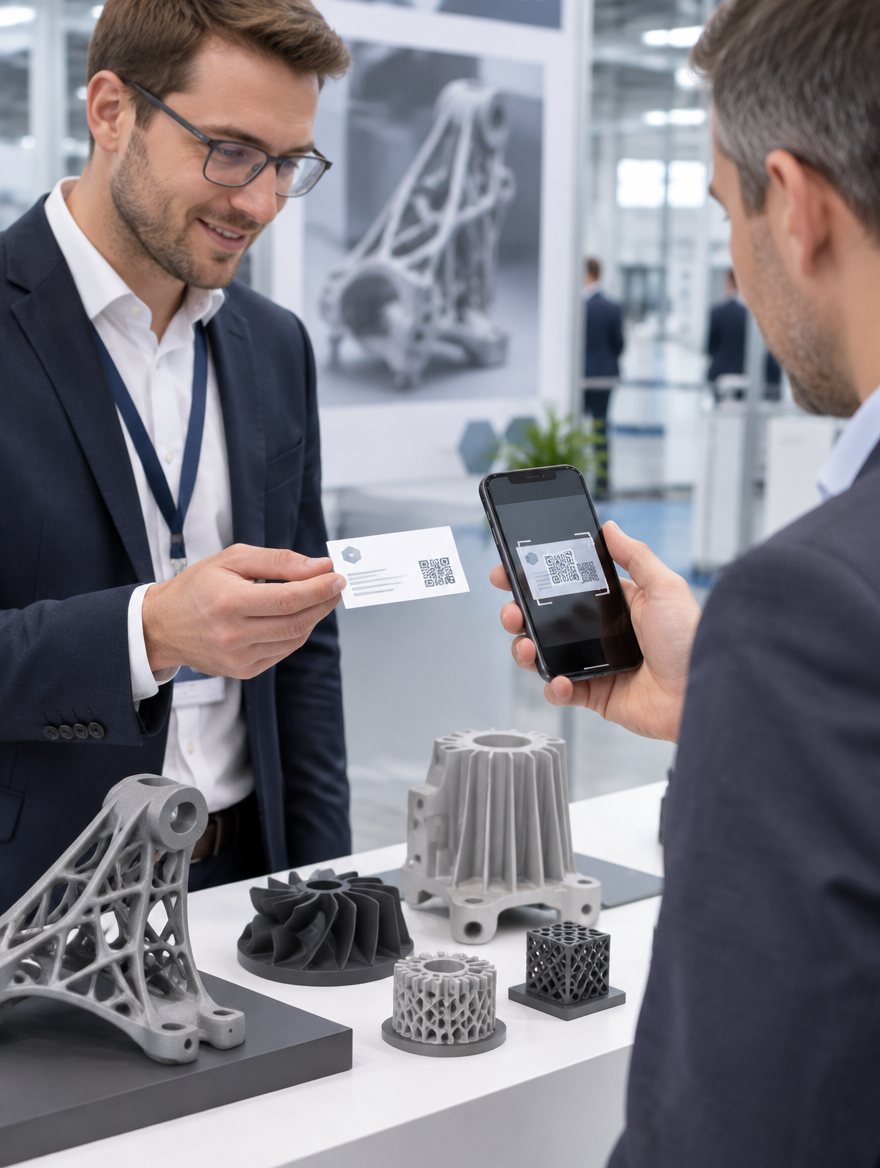 Formnext 2026 — Gesprächskontext zur Visitenkarte notieren